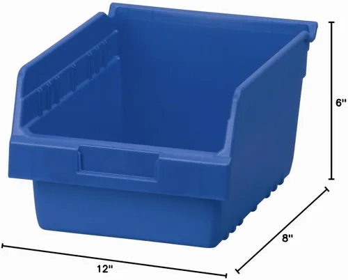 Vista 8 de Akro-Mils 30080 ShelfMax - Caja de almacenamiento de plástico, color azul, 8