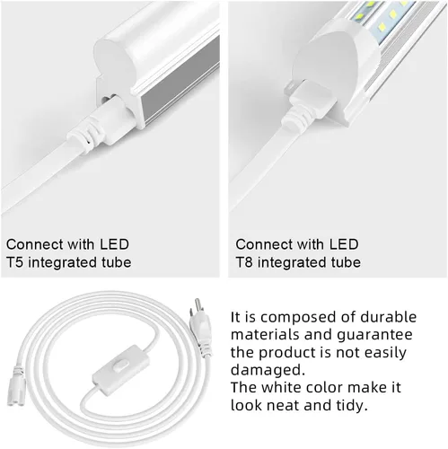 Vista 36 de Paquete de 4 cables de conexión hembra a hembra de 2 pies para luz LED T5 2FT hembra a hembra