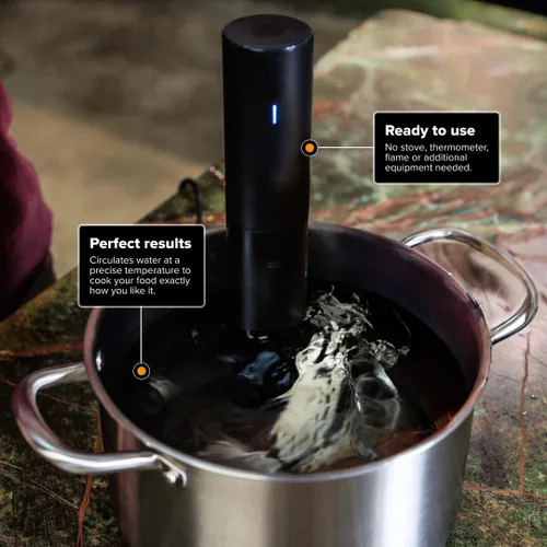 Vista 10 de Anova Culinary - Cocina de precisión Sous Vide Mini, 850 vatios, color negro y naranja, con aplicación habilitada, modelo 2024