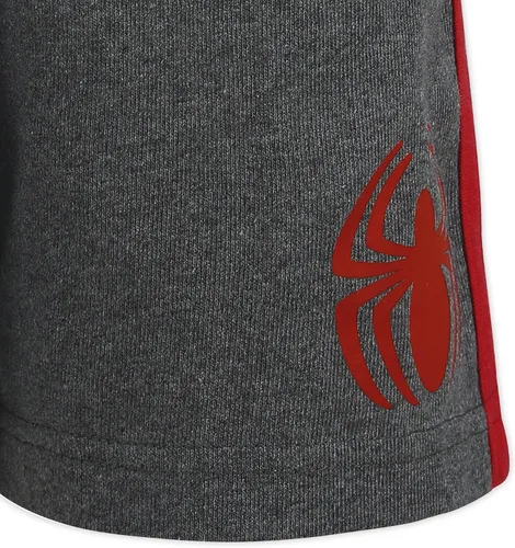 Vista 8 de Marvel Spiderman - Conjunto de camiseta con capucha y pantalones cortos para niños pequeños