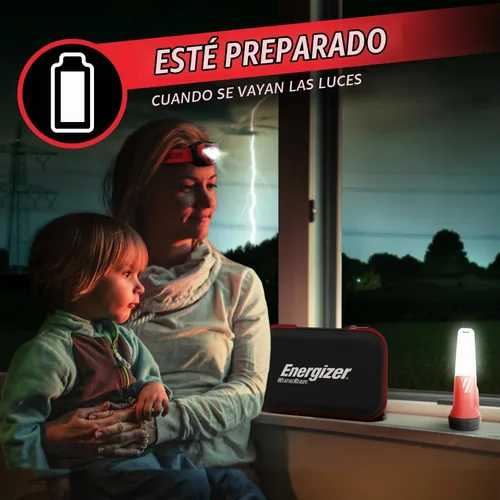 Vista 2 de Energizer WeatheReady - Kit de corte de energía con linterna LED 2 en 1, linterna frontal LED, IPX4 resistente al agua, baterías AA + AAA, estuche
