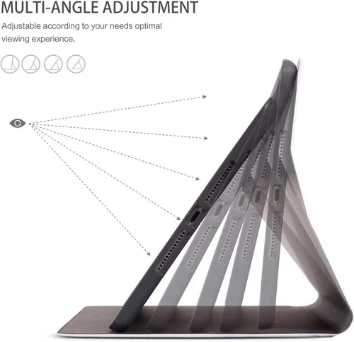Vista 5 de Funda para tablet HD 8 Plus, funda para Kindle Fire HD 8 de 10ª generación 2020, soporte plegable de piel sintética, funda inteligente delgada