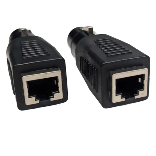 Vista 4 de 2 unids RJ45 a 3 pines XLR DMX conector RJ45 Ethernet a 3 pines XLR DMX hembra adaptador de cable de audio