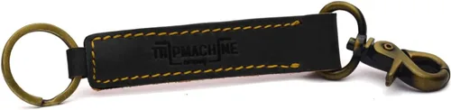 Vista 6 de Trip Machine Company Llavero clásico de cuero genuino para coche de bicicleta