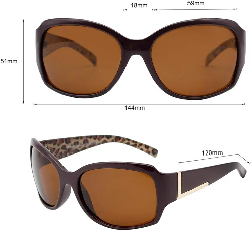 Vista 5 de VITENZI Gafas de sol polarizadas para mujer, gafas de sol retro, moda vintage, Jackie O de gran tamaño, Vittoria