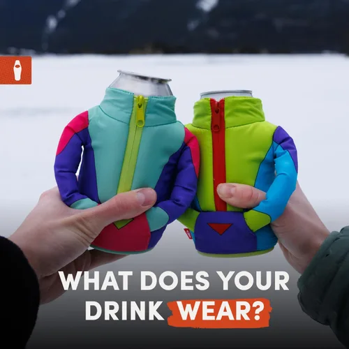 Vista 9 de Puffin - Chaqueta de esquí The Miller - Enfriador de botellas y latas altas aislado I Aislante de botellas de cerveza y latas de refrescos, mantiene