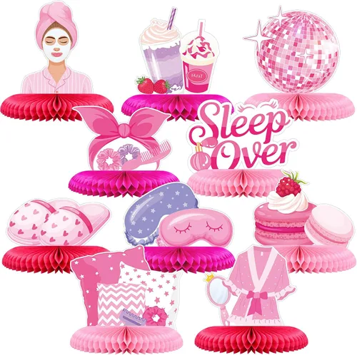 Vista 7 de Censen - 10 piezas de decoración de fiesta de spa para niñas, centros