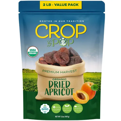 Vista 9 de Damascos turcos desecados al sol, sin azúcar añadido (80 oz, 5 lb, a granel) empaquetados frescos en bolsa resellable, bocadillos de fruta dulce