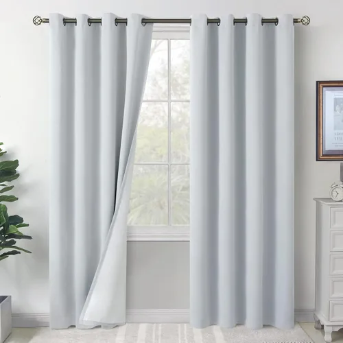 Vista 30 de BGment Cortinas opacas cortas de 30 pulgadas de largo, 2 paneles de cortinas 100% de oscurecimiento de la habitación para ventanas pequeñas