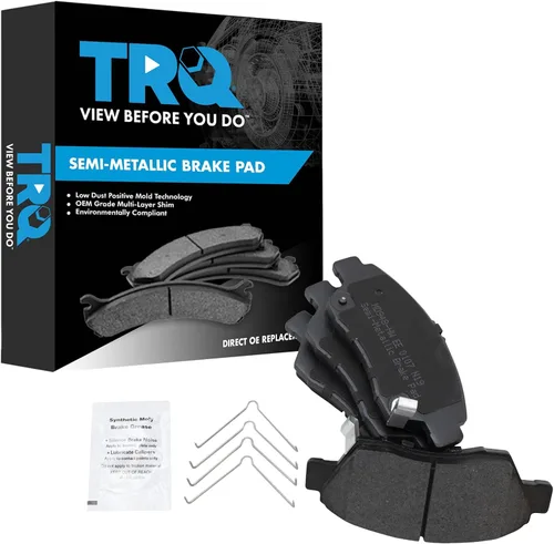 Vista 69 de TRQ Pastillas de freno delanteras semi metálicas compatibles con Ford Expedition 2018-2021 F-150 2018-2020 Lincoln Navigator 2018-2022