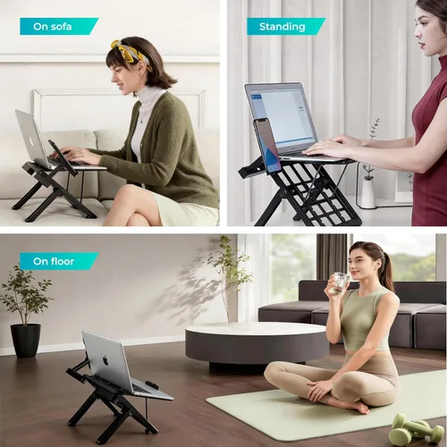 Vista 14 de ergounion Adjustable Laptop Stand for Desk, Ergonomic Riser for 10-17" Lap