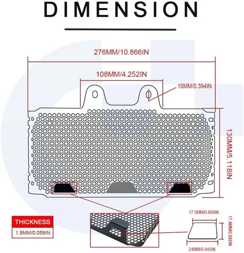 Vista 5 de Motorcycle Radiator Grille, Motorcycle Accessorie for B&MW R Nine T Scrambler Pure Racer Urban G/S Oil Cooler Guard RnineT Radiator Grill Cover
