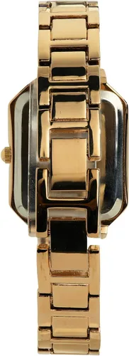 Vista 8 de TIME100 Juego de reloj rectangular para mujer con pulsera, cadena y 4 pares de aretes, caja de regalo rosa con cremallera W50893L