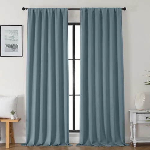 Vista 52 de Gwine Cortinas opacas para dormitorio, 54 pulgadas de largo, paneles de cortina de ventana con aislamiento térmico y reducción de ruido, cortinas