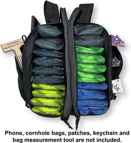 Vista 5 de ACE PRO Cornhole Backpack with ACE Patch - Holds Up to Six Cornhole Bag Sets (Up to 24 Bags)