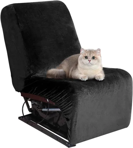 Vista 14 de MINGPINHUIUS Funda elástica de terciopelo para sofá reclinable en la esquina, funda curvada para sofá modular, funda elástica suave para sofá Marrón