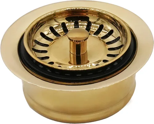 Vista 16 de Westbrass D2082S-50 3-1/2" Cuello Extra-Profundo Fregadero de Cocina Eliminación de Residuos Brida y Tapón Colador, Revestimiento en Polvo Blanco