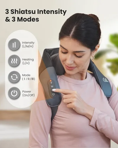 Vista 3 de Masajeador de cuello y almohada de apoyo lumbar CLIL