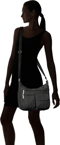 Vista 115 de Baggallini womens Everywhere Bagg Crossbody Women 11x9 Lightweight Nylon Hobo Water-resistant Travel Bag W/Rfid