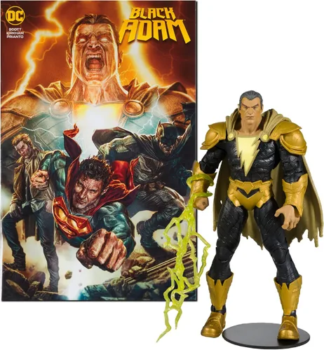 Vista 3 de McFarlane Toys - DC Direct Figura de 7 Pulgadas con Cómic - Black ADAM WV1 - Batman