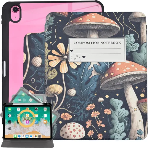 Vista 13 de Funda giratoria para iPad (A16) 11ª generación de 11 pulgadas (2025), iPad 11ª generación de 10.9 pulgadas (2022), funda tipo cartera de piel PU