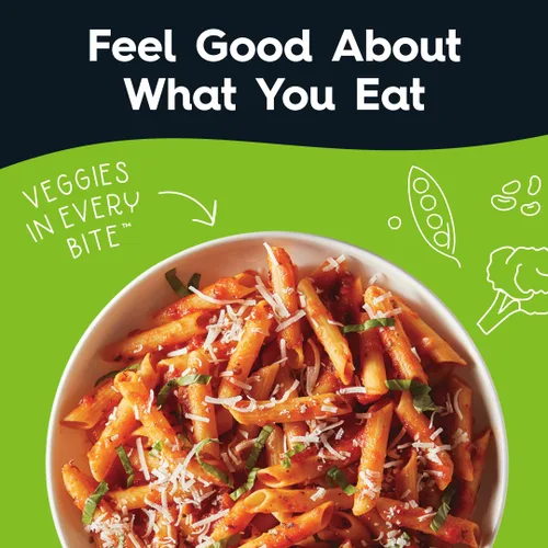 Vista 3 de Veggiecraft Farms Penne Pasta - Pasta baja en carbohidratos, alta en proteínas, hecha con coliflor, lentejas y guisantes, sin gluten, fideos