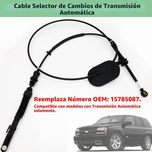 Vista 2 de LIYYOO 15785087 Cables de cambio de transmisión de repuesto automotriz, cable de palanca de control de transmisión automática, compatible con GM