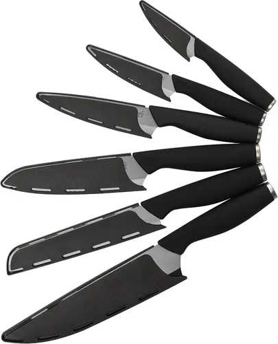 Vista 4 de Ozeri Elite Chef II - Juego de cuchillos de cerámica, 12 piezas, color negro