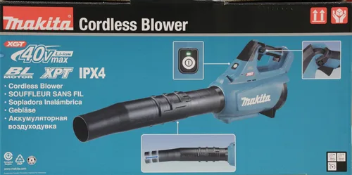 Vista 19 de Makita UB001GZ 40V Max Li-ion XGT Soplador sin escobillas – Baterías y Cargadores No Incluidos Azul