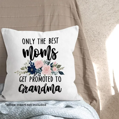 Vista 6 de Only The Best Moms Get Promoted to Grandma Gifts - Funda de almohada de 18 x 18 pulgadas, para abuela, abuela, abuelos, bebé, anuncio de embarazo