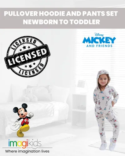 Vista 2 de Disney Mickey Mouse Pluto Donald Duck - Conjunto de sudadera con capucha y pantalones para recién nacidos a niños pequeños