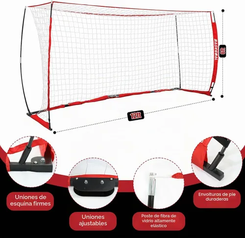 Vista 7 de BaseGoal Soccer Goal for Backyard,with Bow Frame and Agility Ladder