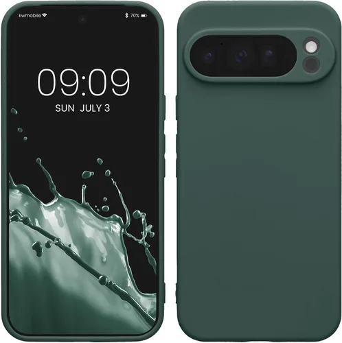 Vista 55 de kwmobile Funda compatible con Google Pixel 9 - Funda protectora delgada de TPU para teléfono - Acabado mate suave - Piedra antigua