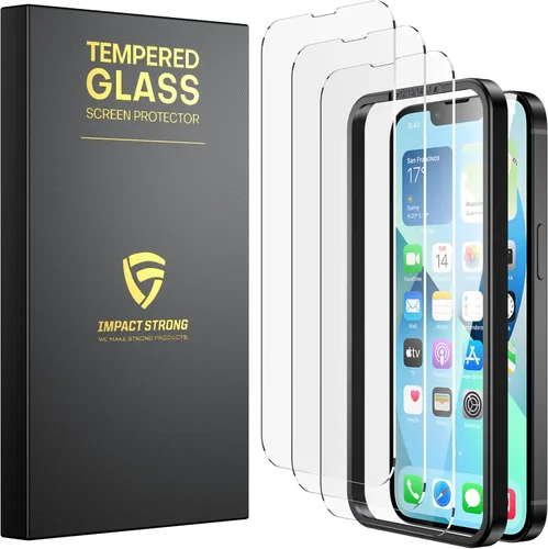 Vista 9 de ImpactStrong Protector de pantalla de vidrio templado inastillable para iPhone 11 Pro/iPhone XS/iPhone X, marco de fácil instalación, sin burbujas