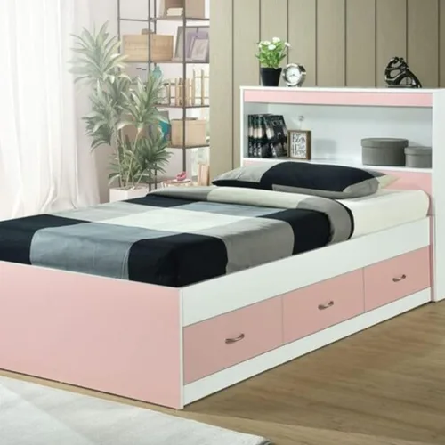 Vista 14 de Pemberly Row Cama de almacenamiento tamaño individual con cabecera de estantería, madera duradera, acabado blanco, 3 cajones, deslizadores