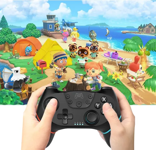 Vista 7 de Deepdawn Controlador de interruptor, controlador profesional inalámbrico compatible con Nintendo Switch, mando de mando inalámbrico con función