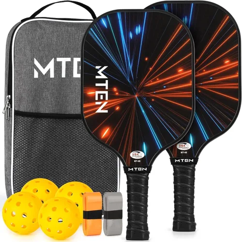 Vista 20 de Pickleball Paddles Set of 2 or 4, or Single Paddle – USAPA Approved Fiberglass Surface Pickleball Rackets Set for Men & Women