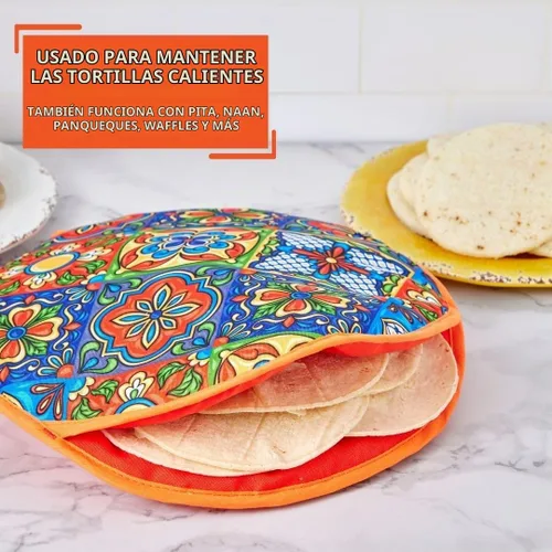 Vista 6 de IMUSA Calentador de tortilla de tela de 12 pulgadas, apto para microondas