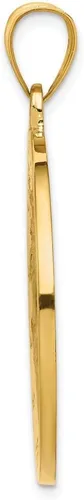 Vista 2 de Colgante con medalla de San Cristóbal de oro amarillo macizo de 14 k, 1.575 in x 1.142 in, Metal