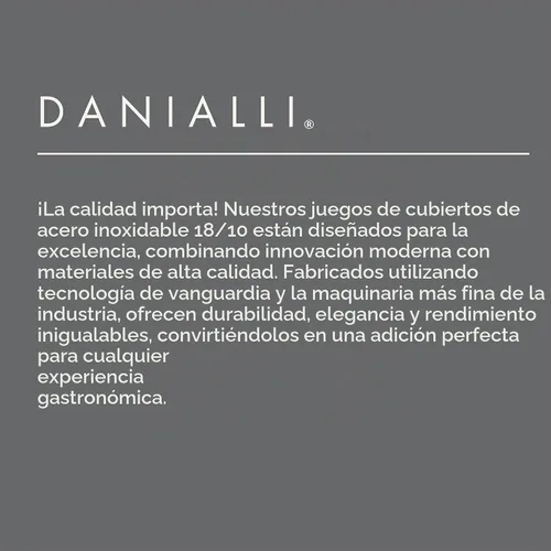 Vista 12 de Danialli - Juego de cubiertos de plata para 8 – cubiertos de acero inoxidable 18/10, pulido tipo espejo, apto para lavavajillas, resistente, vajilla