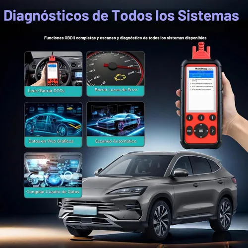 Vista 3 de Autel Escáner de MaxiDiag MD808 Pro OBD2, herramienta de escaneo