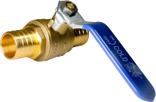 Vista 2 de XFITTING Válvula de bola Pex de 2 piezas de 1 pulgada con mango azul, 24-2-6 = 2X (2 paquetes)
