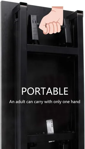 Vista 7 de Need - Escritorio plegable de 31 1/2" sin ensamblaje, mesa pequeña para computadora, escritorio robusto y resistente para espacios pequeños, marco
