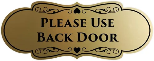 Vista 24 de Signs ByLITA Designer Please Use - Puerta trasera (negro) - Pequeño, 1 paquete