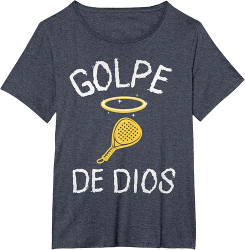 Vista 38 de Golpe De Dios Padel Player Sport in Spanish En Espanol Men's T-Shirt