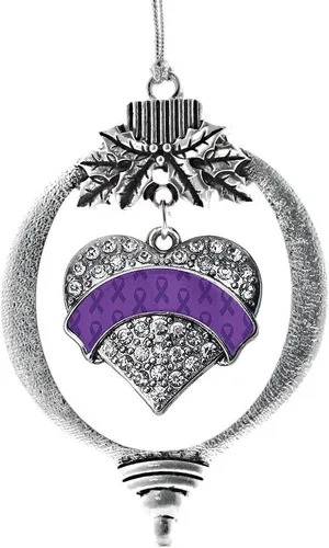 Vista 235 de Inspired Silver - Adorno con dije de hermana gemela - Adornos navideños de plata con circonitas cúbicas