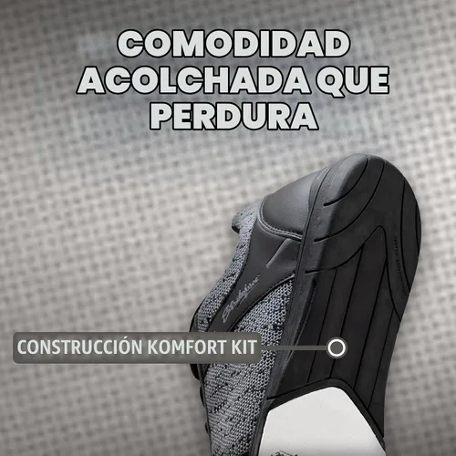 Vista 5 de KR Strikeforce - Zapatos de bolos para hombre, color negro y gris Negro/Acero