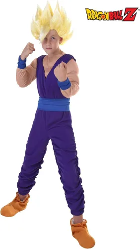 Vista 2 de Disfraz de Gohan para niños Morado