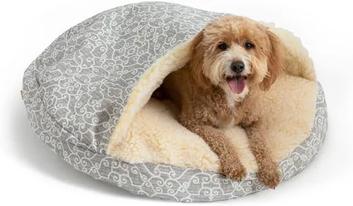 Vista 16 de Snoozer Cama Ortopédica de Lujo Estilo Cueva para Mascotas, Pequeña, Antracita For small sized pets, Removable washable cover, Calming covered dog
