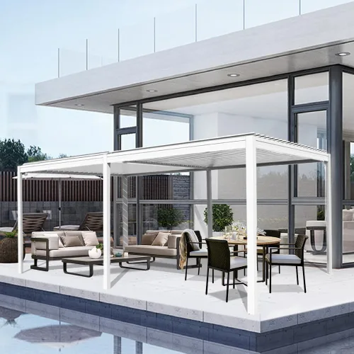 Vista 10 de Domi Pergola Screen All Aluminum, sombra de privacidad, 1 paquete, marrón